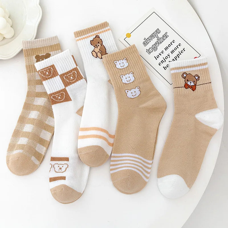 Cute Women Fruit Print Socks Set | Kawaii Casual Accessories