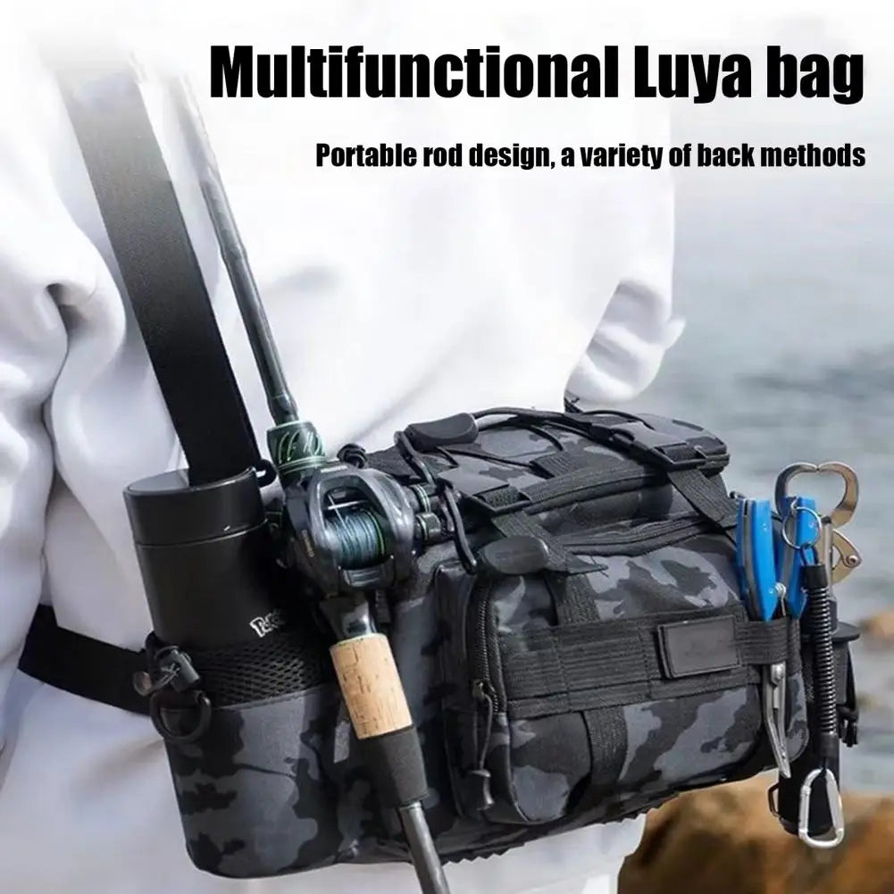 Portable Fishing Tackle Shoulder Bag | Multi-Purpose Outdoor Storage