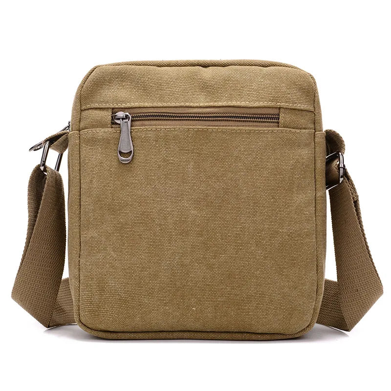Bolso cruzado informal de lona retro para hombre | Perfecto para ir al trabajo