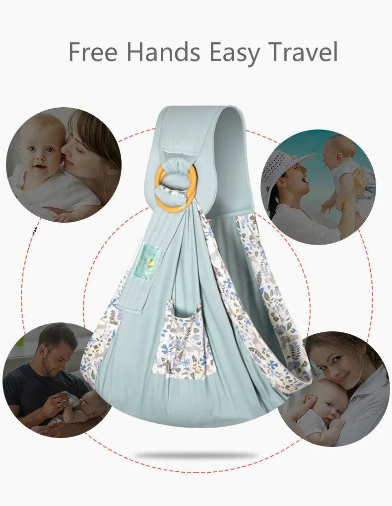 Cotton Wrap Sling Baby Carries Newborn Safety Ring Kerchief Baby Carrier Comfortable Infant Kangaroo Bag