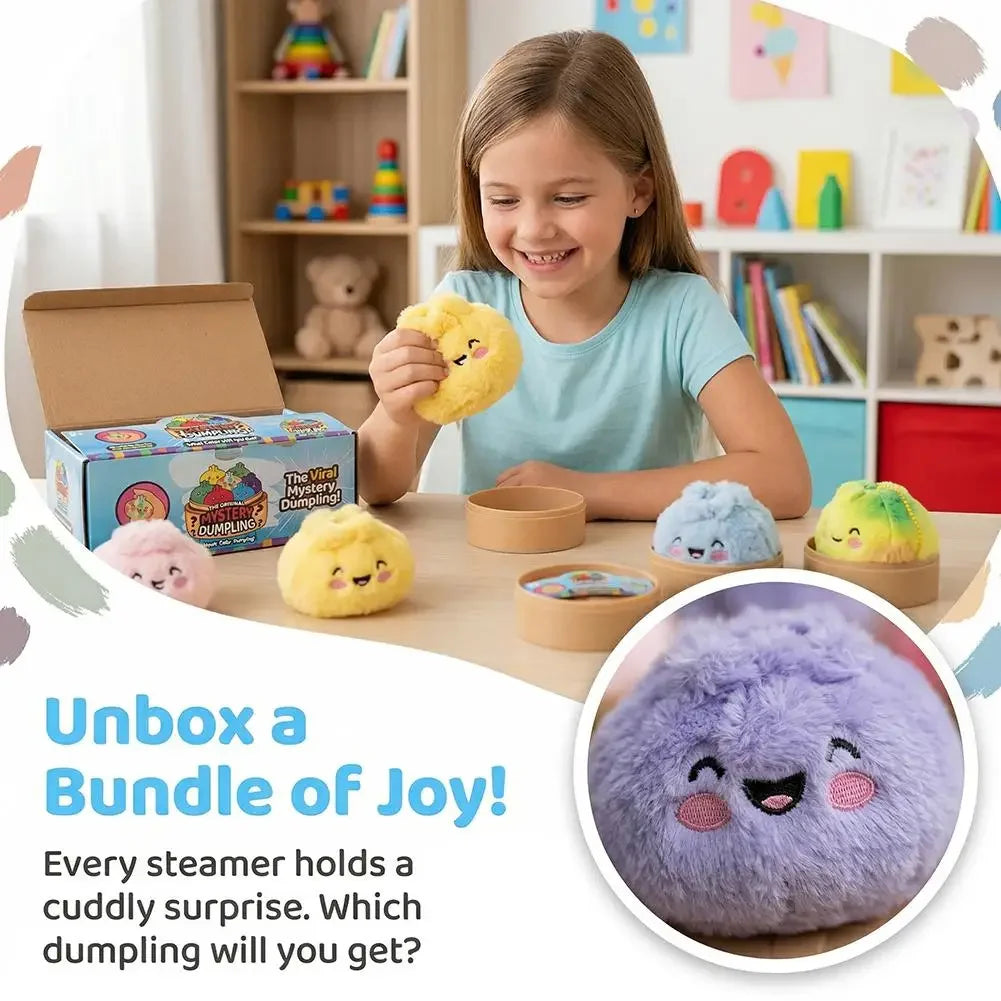 Stress-relieving Dumpling Series Blind Box Cute Fluffy Dumpling Stuffed Toy, Random Color Soft Plushie Collectible Surprise Gift