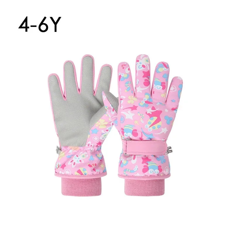 Waterproof Kids Winter Gloves for Skiing, Snowboarding & Cycling