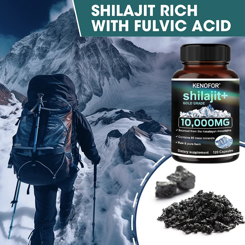 Pure Himalayan Shilajit Capsules | Natural Energy & Minerals Boost