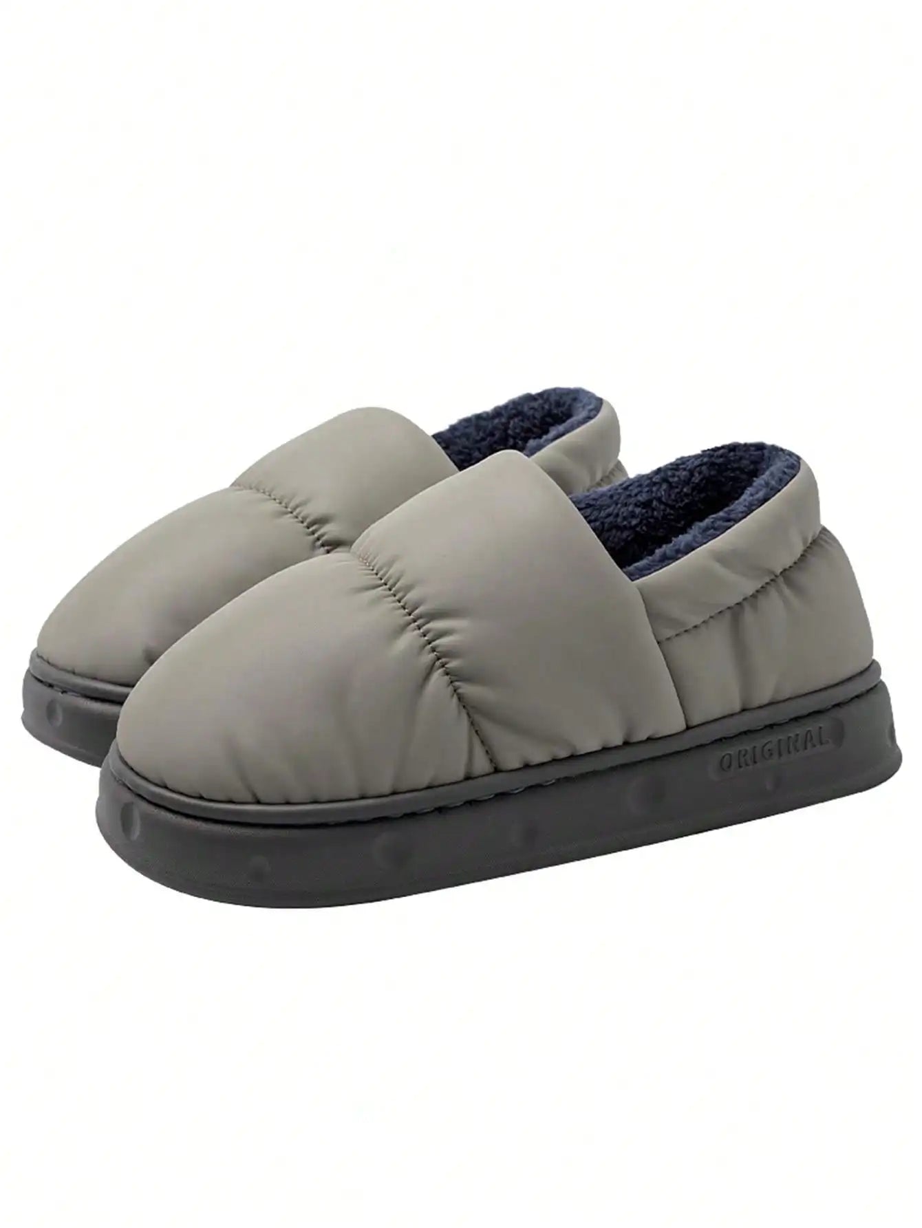 Men's Warm Plush Fleece Slippers | Cozy Non-Slip Winter Footwear