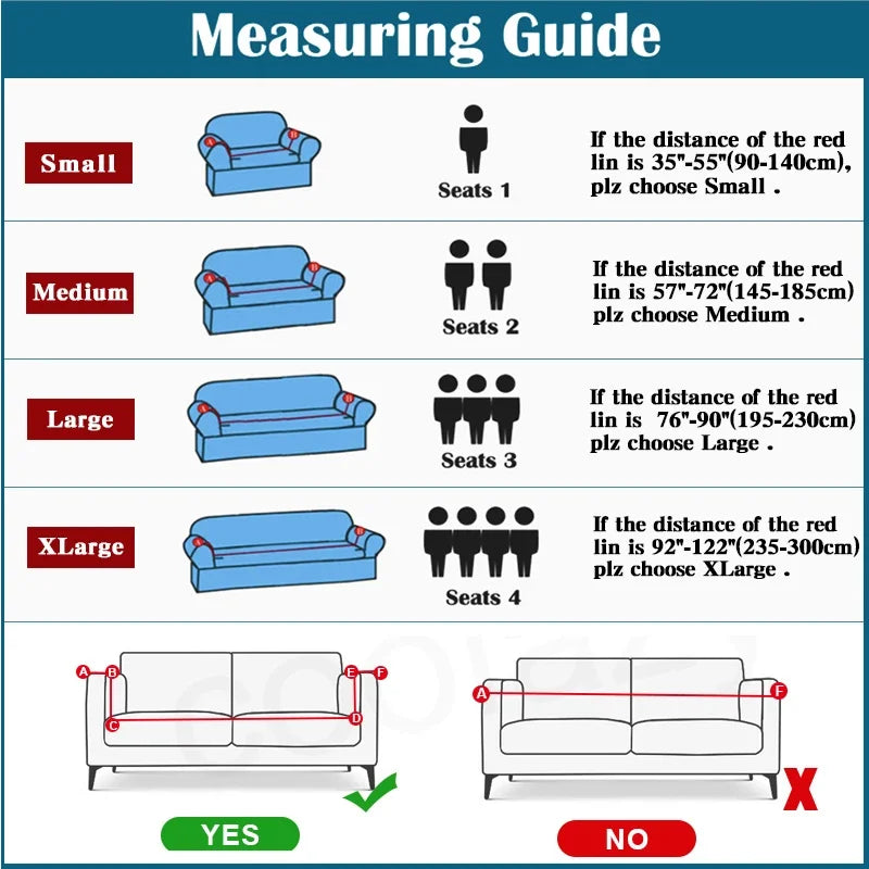 Elastic Living Room Sofa Covers | Dustproof & Machine Washable