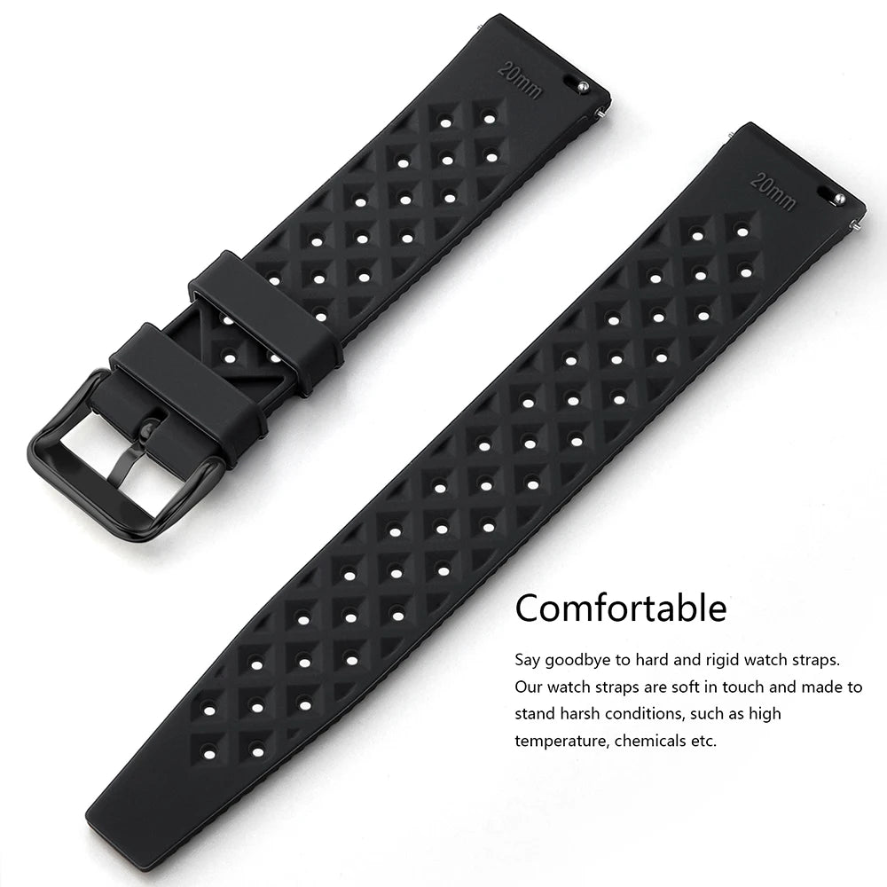 Tropical Silicone Watch Band | Quick Release Rubber Strap