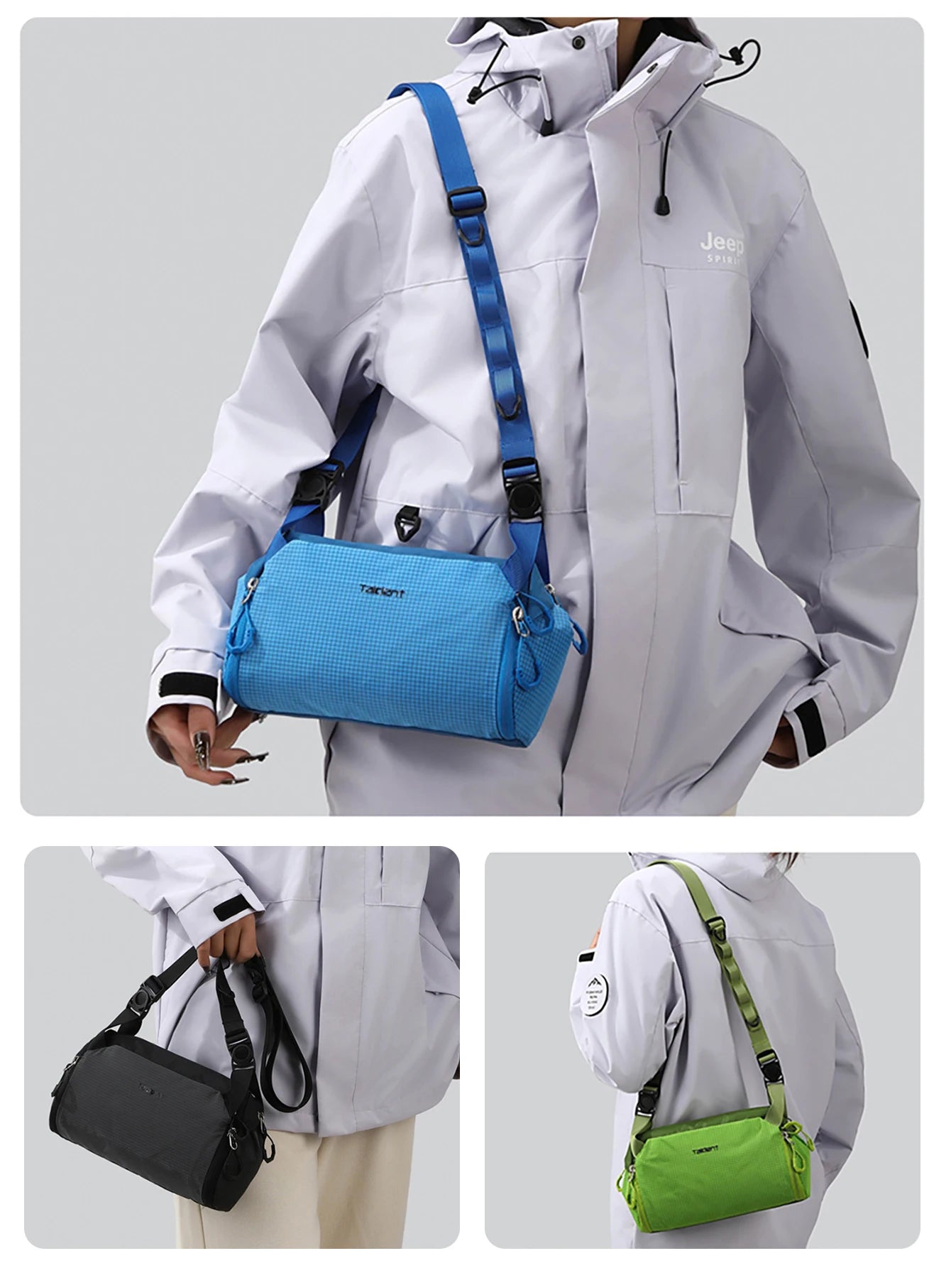 WRELS Unisex Large Capacity Sports Waist Bag Outdoor Hiking Waterproof Single-Shoulder Bag Large Capacity Sports Chest Bag
