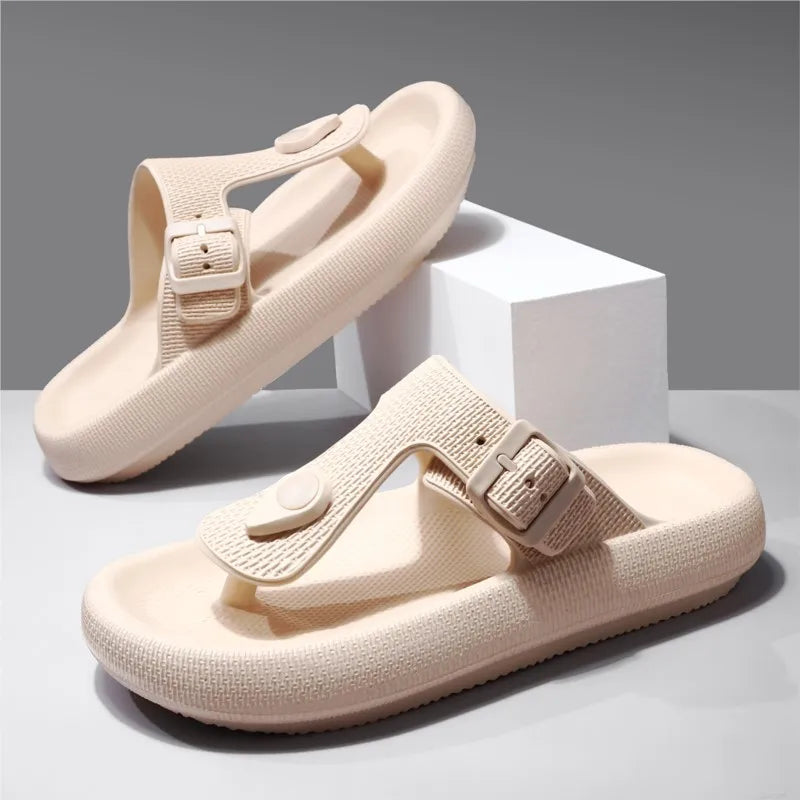 Men's Adjustable Buckle Flip Flops | Summer Beach Sandals
