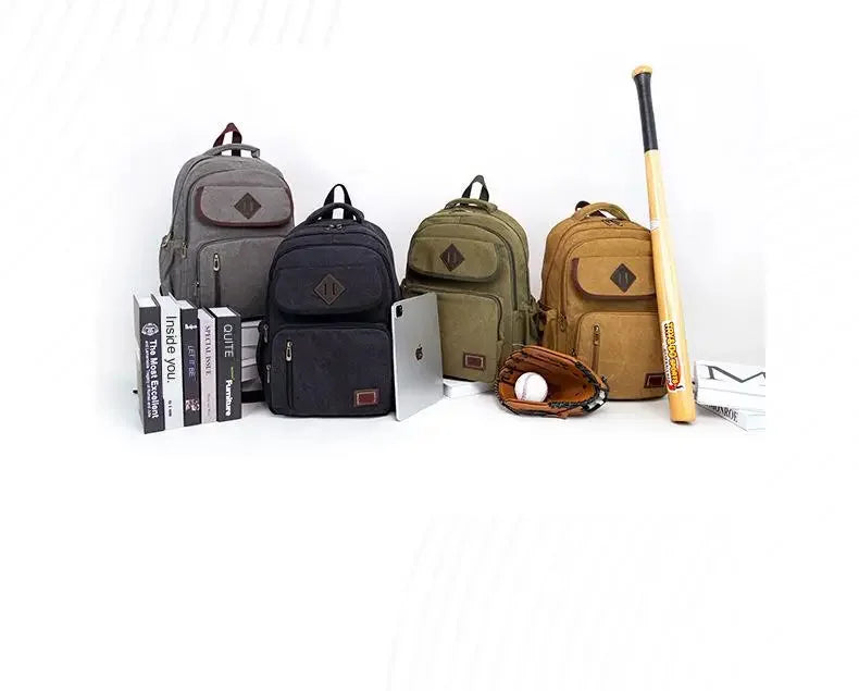 Vintage Canvas Backpack | Stylish Backpack for School & Travel