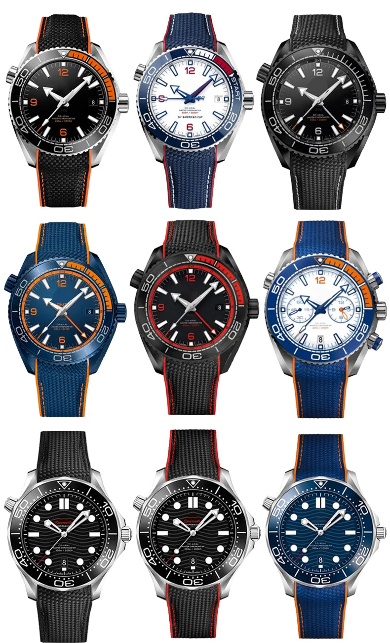 Versatile Nylon Rubber Watchband | Durable Comfort Strap