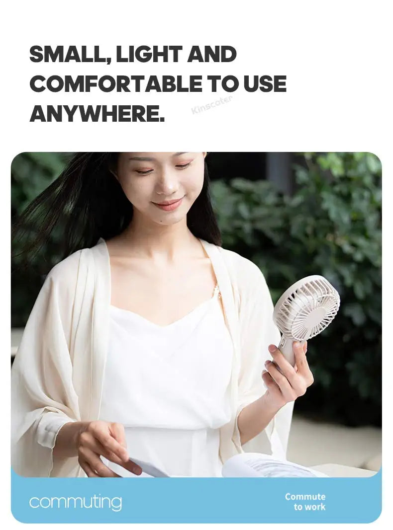 Portable Mini USB Hand Fan | Rechargeable with Night Light