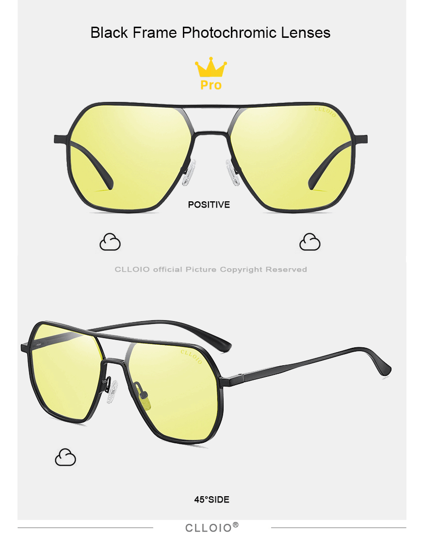 Fashionable Photochromic Polarized Sunglasses for Men & Women