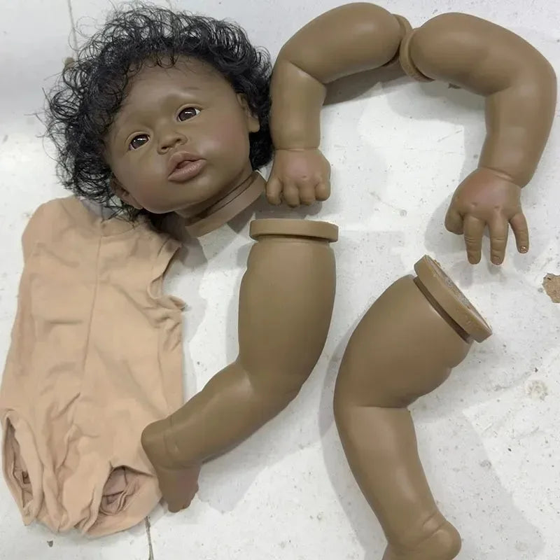 20-Inch Curly Hair Reborn Doll Kit | Unfinished Doll Parts
