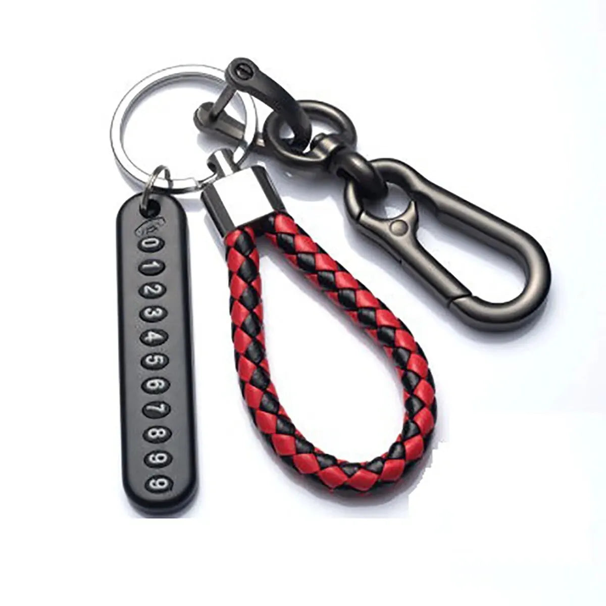 Trendy DIY Mobile Phone Number Plate Pendant Keychain for Men