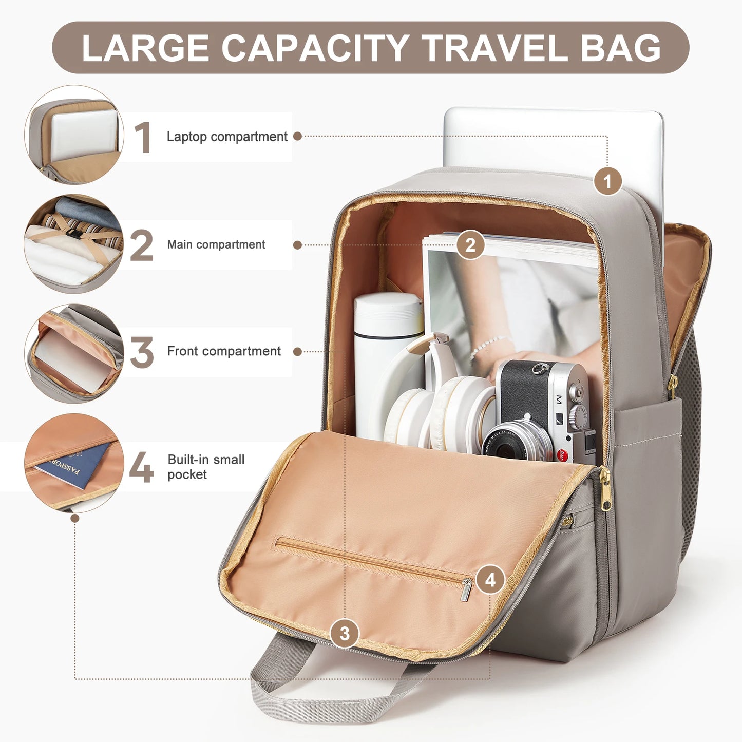 Stylish Women's Backpack | Large Capacity Travel & College Bag