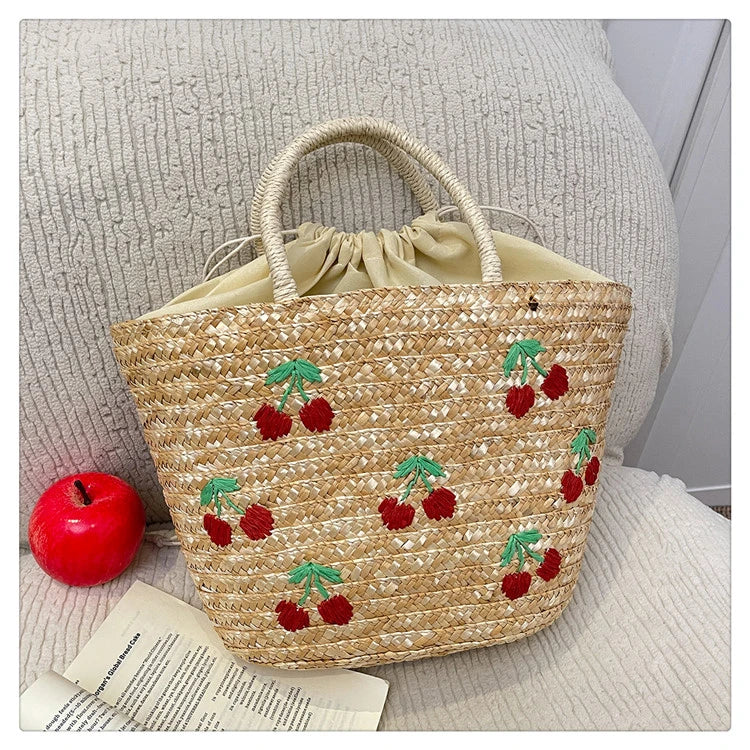 Casual Sweet Tote Bags | Perfect Straw Embroidery Shoulder Bag