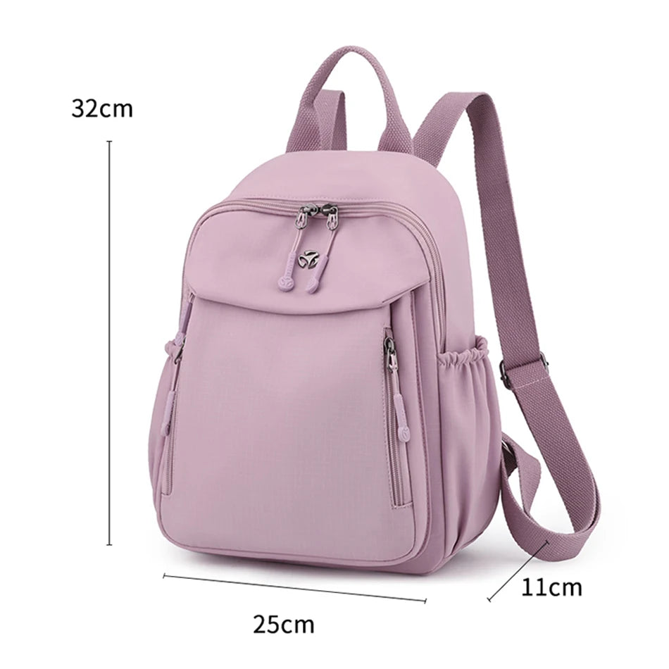 Durable Waterproof Nylon Backpack for Women | Travel & School