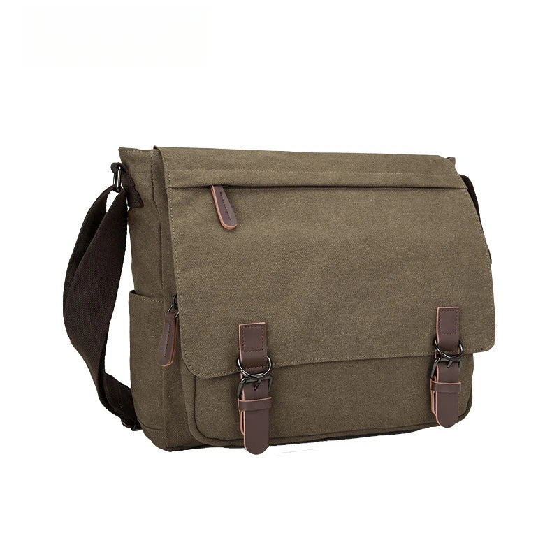 Bolso cruzado de lona unisex moderno | Elegante bolso para portátil de estudiante