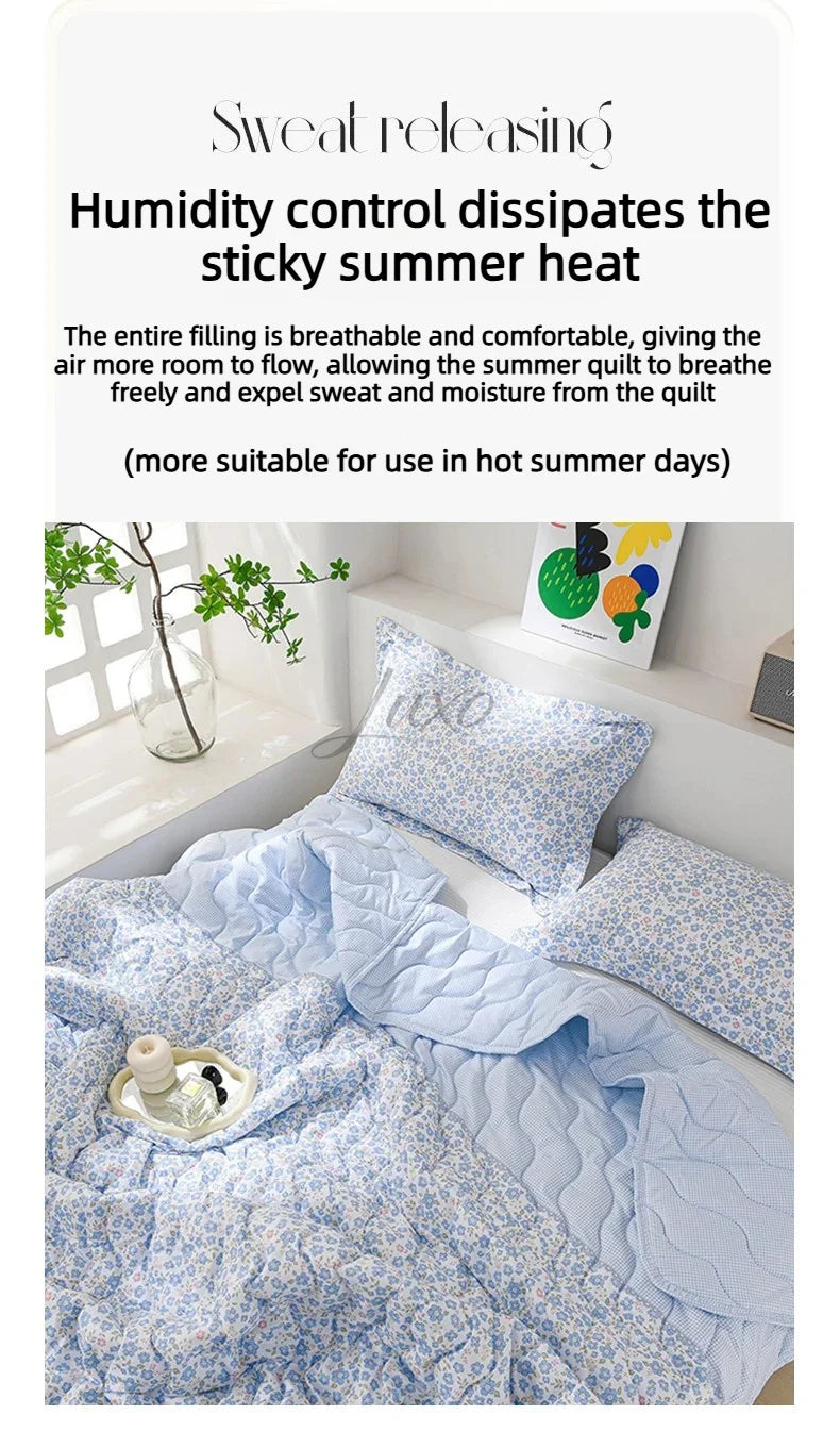 Lightweight Breathable Cooling Summer Quilt | Soft Duvet Comforter