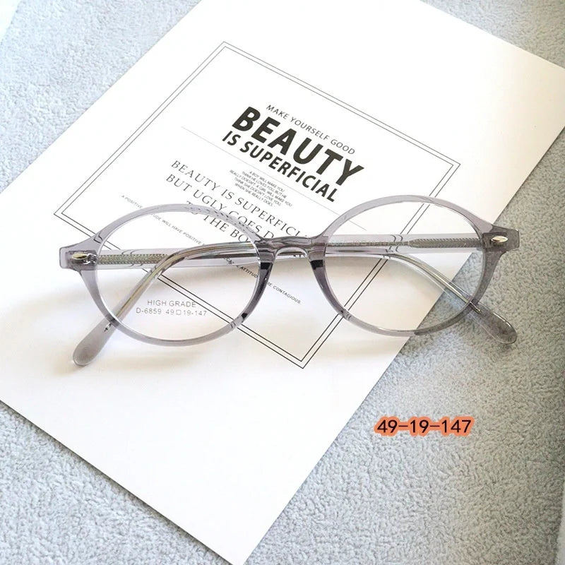 Women's Retro Oval Anti-Blue Light Glasses | Stylish Eyewear