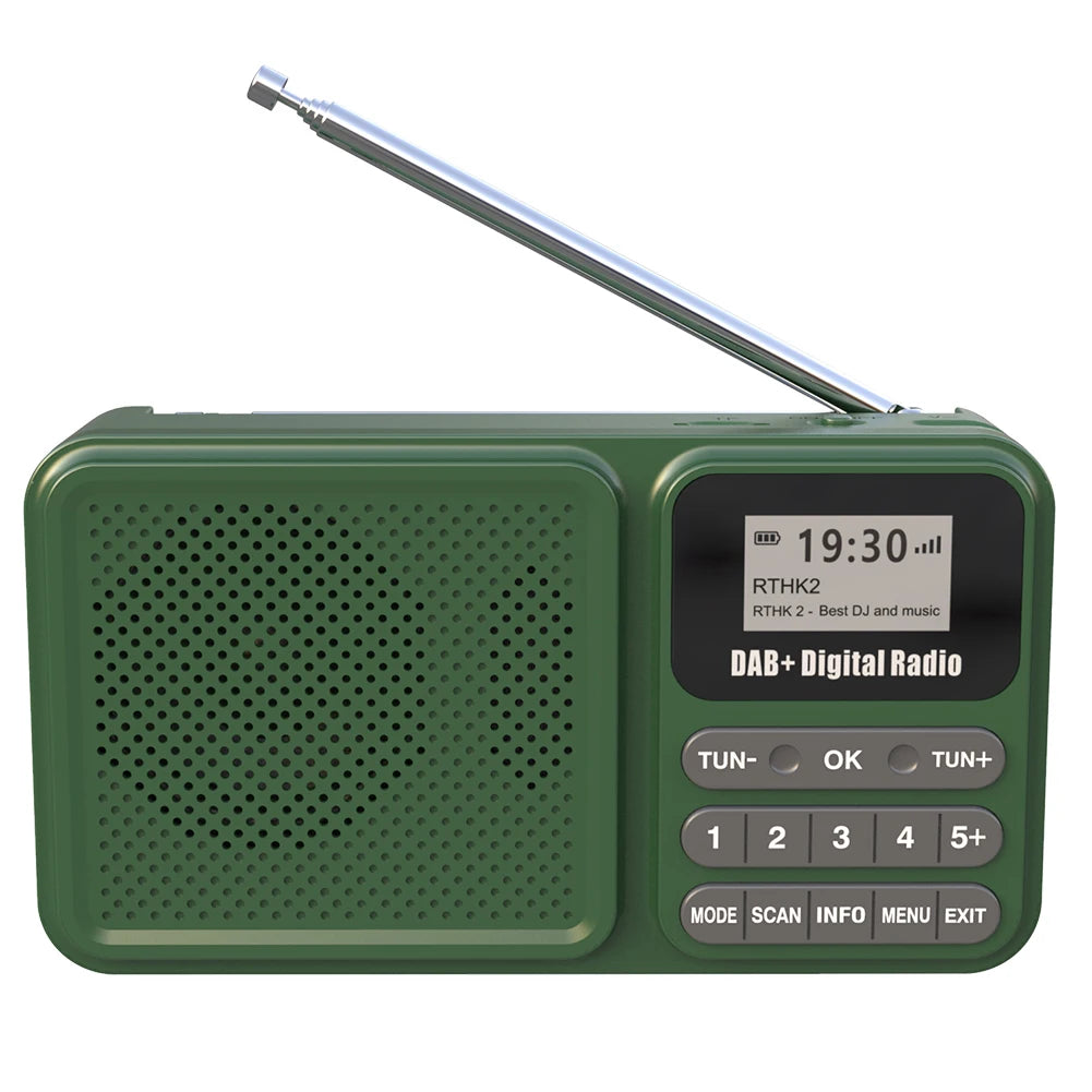 Portable Solar-Powered DAB+ Digital Radio with Bluetooth Speaker