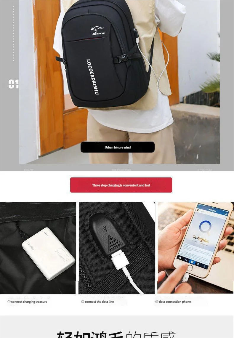 Large-Capacity Trendy Backpacks for School & Travel | Unisex