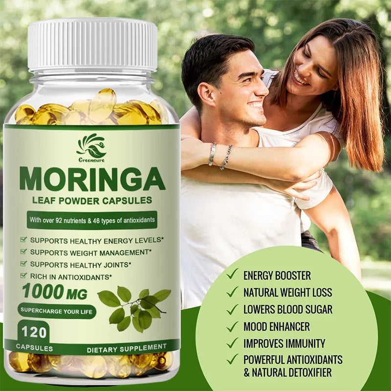 Organic Moringa Oil Capsules for Metabolism & Inflammation Relief