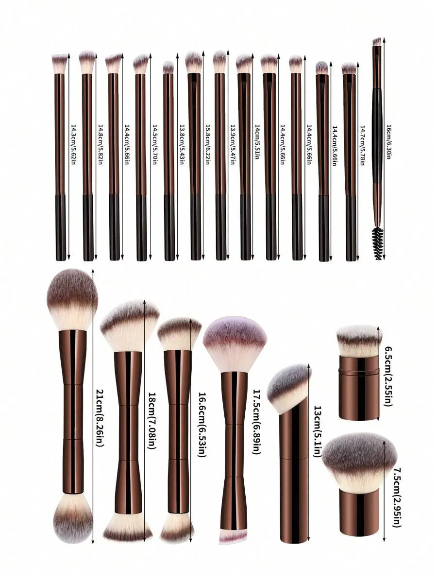 20pcs Soft Aluminum Makeup Brush Set | Ultimate Beauty Tools