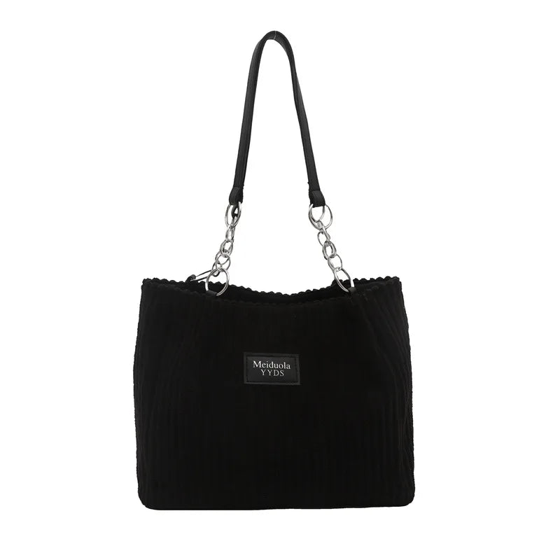 Bolso tote de pana de gran capacidad | Elegante y funcional