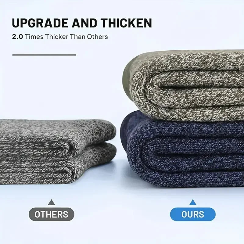 Men's Merino Wool Mid-Calf Socks | Super Thick & Thermal Comfort
