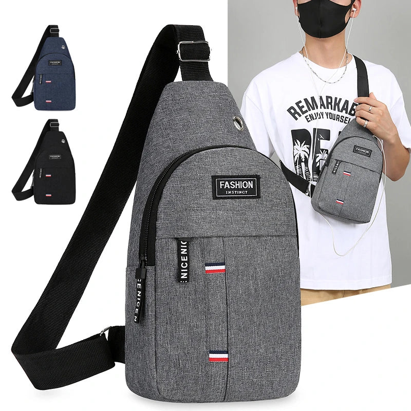 Men's One Shoulder Crossbody Bag | Large Capacity Leisure Bag