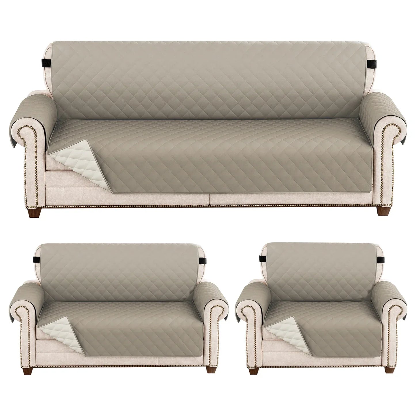 Waterproof Pet-Friendly Sofa Cover | Modern Diamond Pattern Slipcover