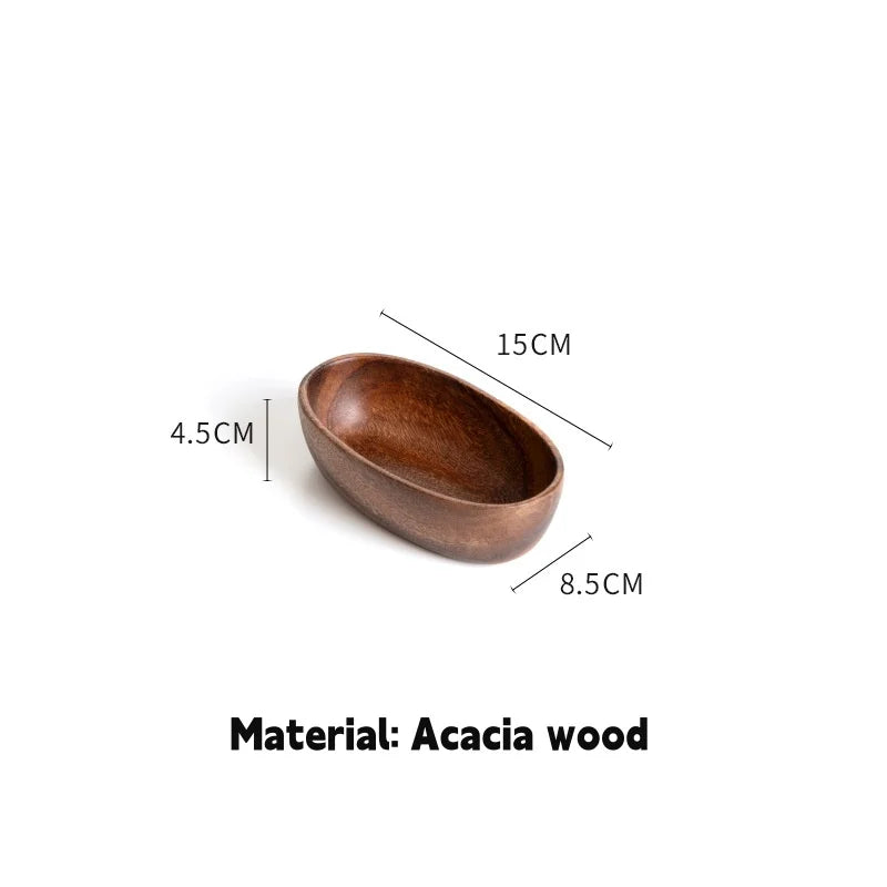 Elegante Bol en Forma de Barco de Madera de Nogal | Fuente Perfecta
