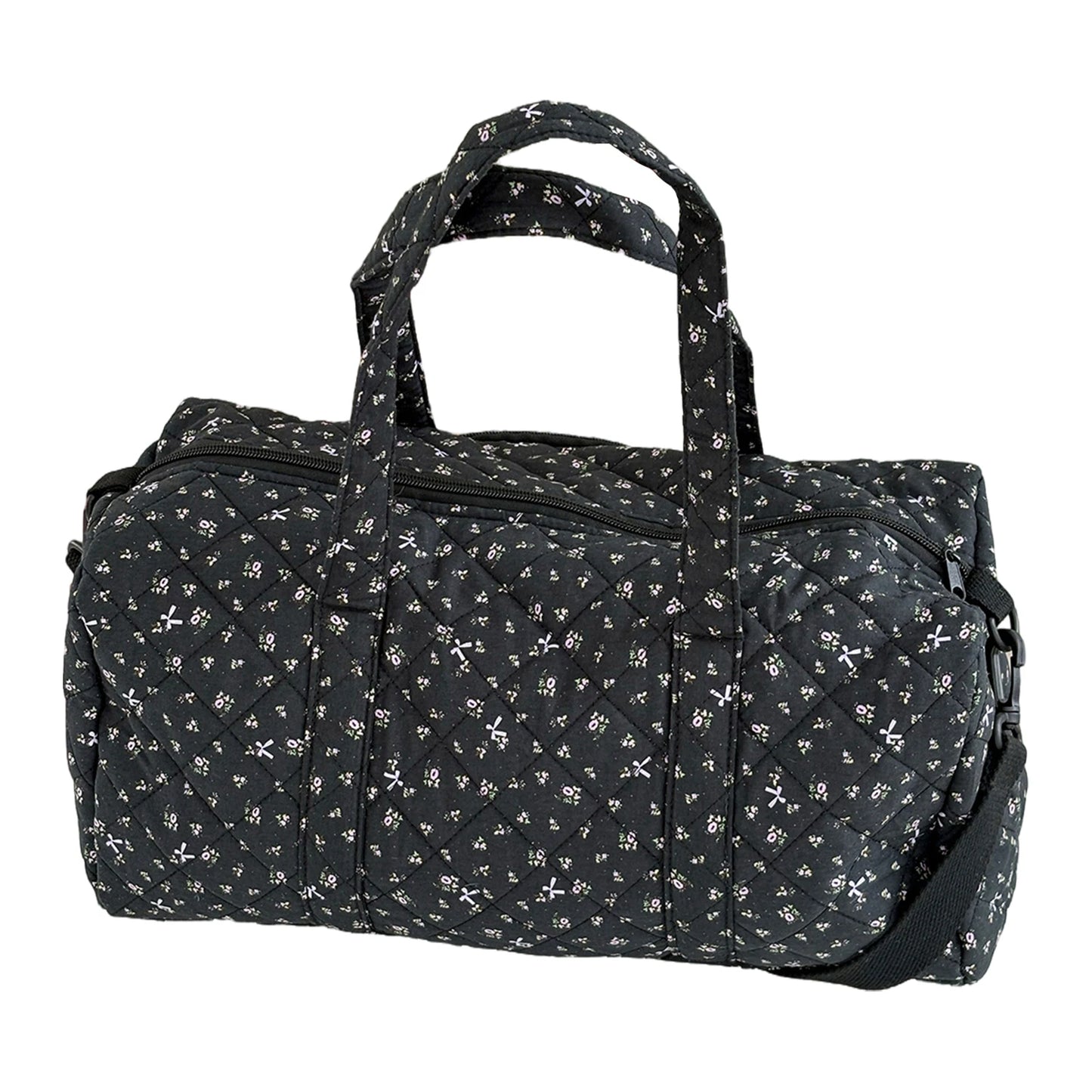 Floral Print Cotton Quilted Duffle Bag | Stylish Overnight Bag