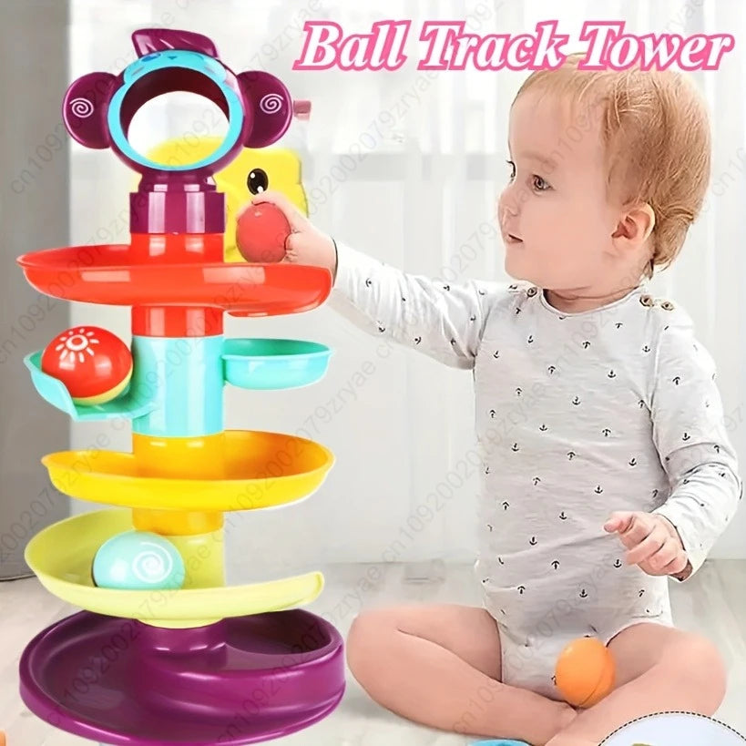 Colorful Spiral Rolling Ball Tower | Fun Learning Toy for Toddlers
