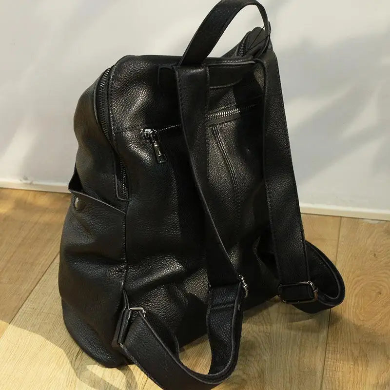 High Capacity Leather Travel Backpack for Women | Versatile Fashion