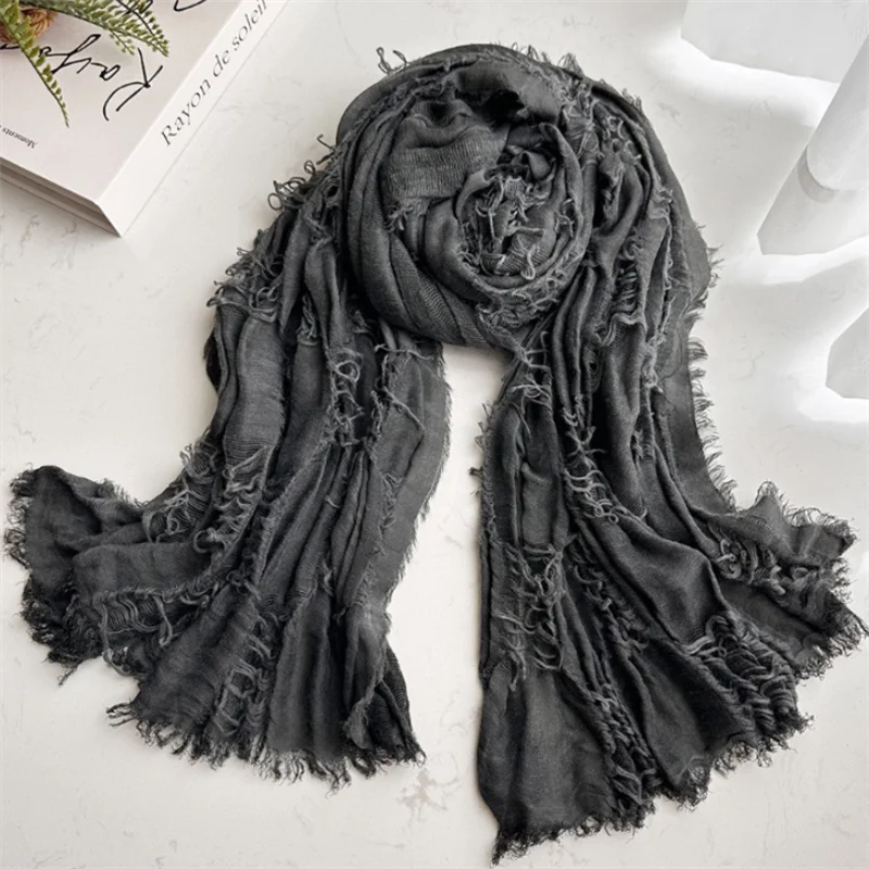 Unisex Steampunk Hip Hop Cotton Linen Scarf | Versatile Fashion Shawl