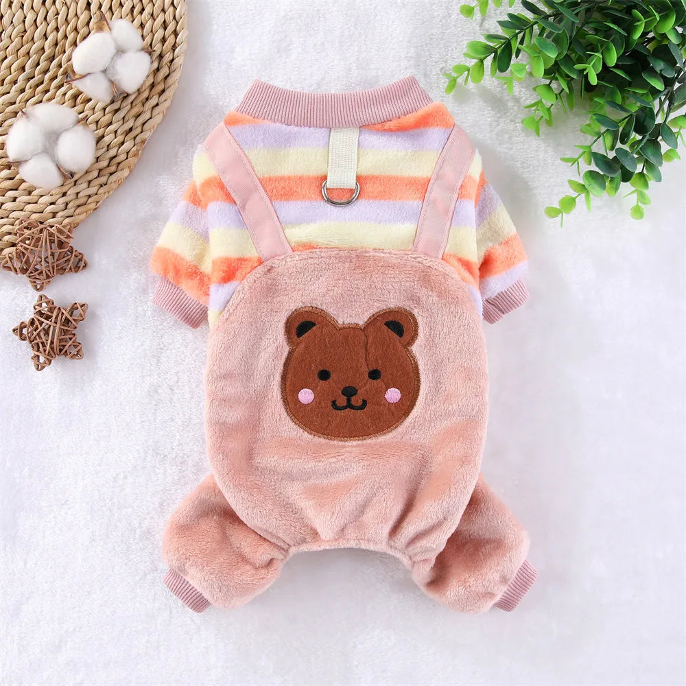 Warm Fleece Jumpsuit for Pets | Cozy Autumn/Winter Coat