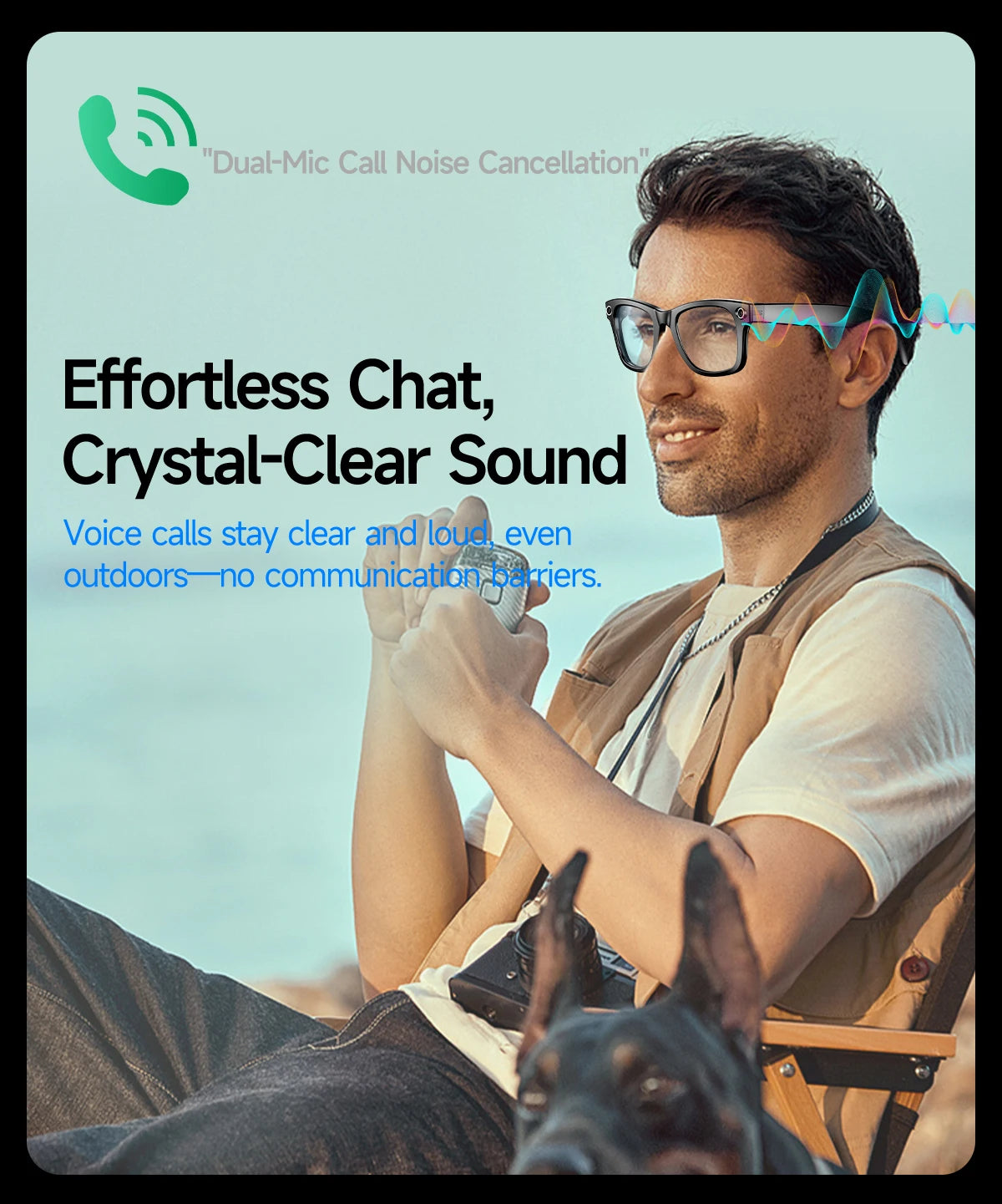 AI Smart Glasses with HD Camera & Language Translation | Versatile Smart Sunglasses