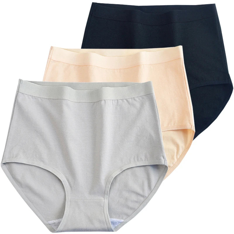 Plus Size High Waist Cotton Briefs for Women | Breathable Comfort