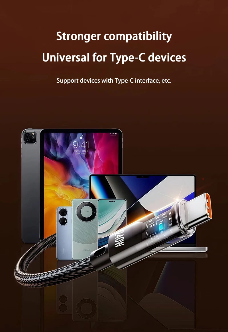 Super Fast Charging USB C Cable | 240W Dual Type C Charger