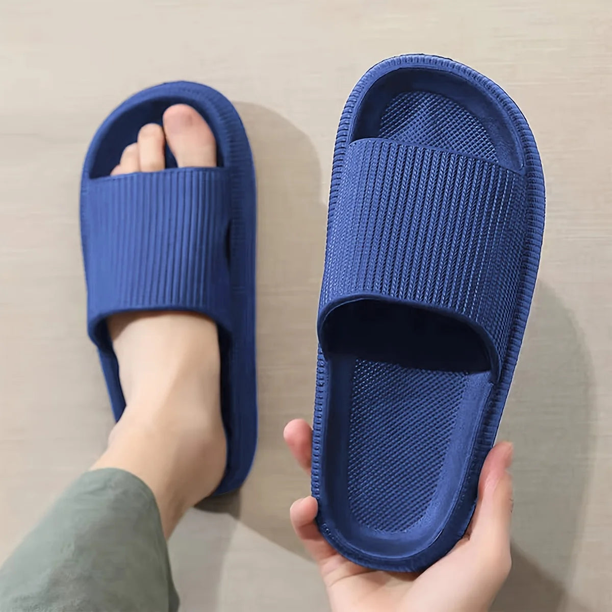 Thick-Soled Cool Indoor Slippers for Couples | Summer Comfort