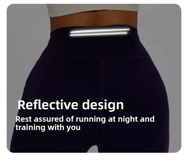 Quarter Length Compression Running Shorts with Multi-Pockets