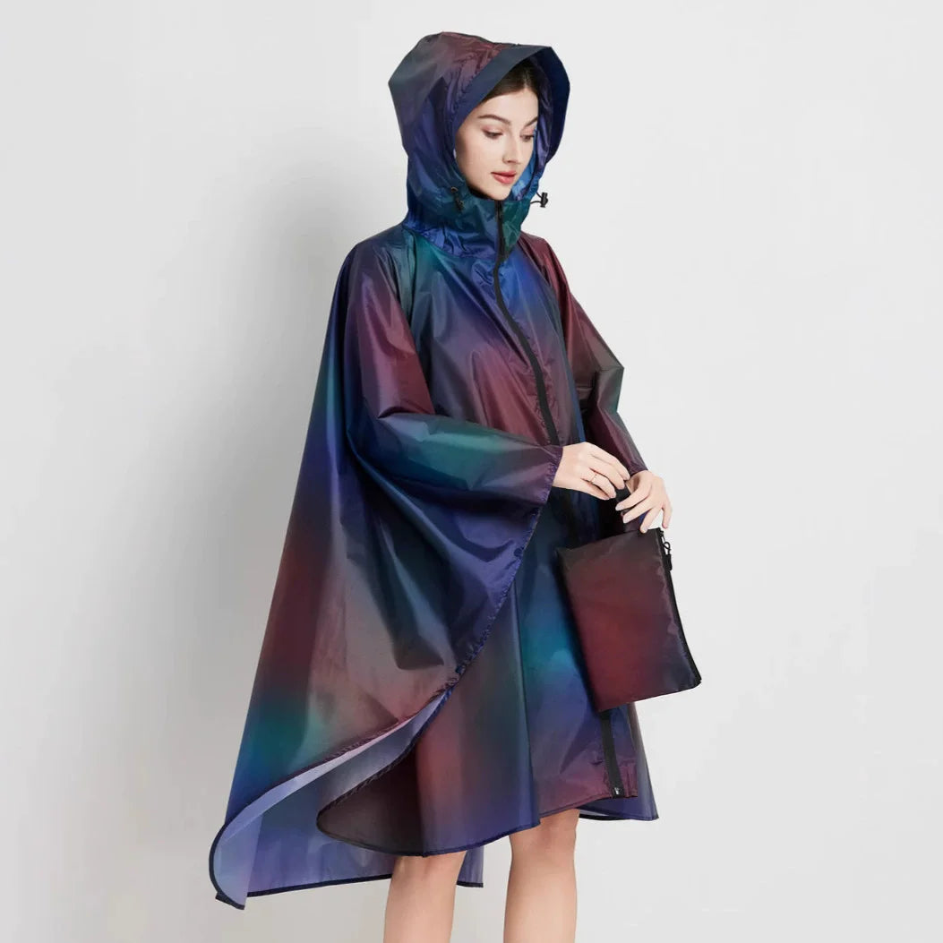 Lightweight Leopard Raincoat for Women | Waterproof Windproof Cloak