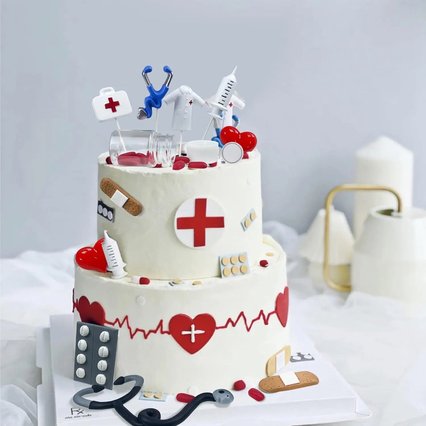 Nurse Cake Topper Set | Perfect Graduation & Medical Party Decor