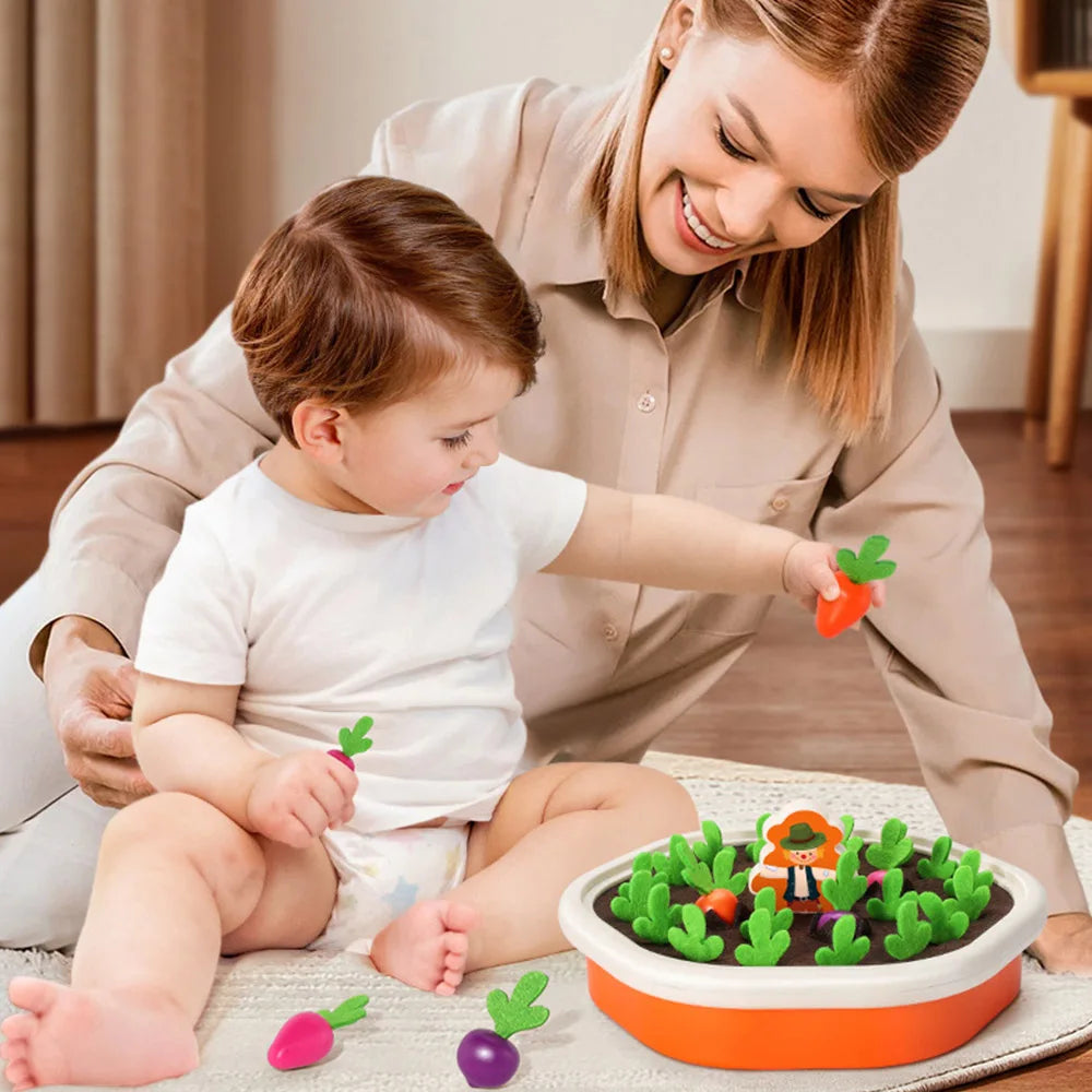 Children's Pull Radish Toy | Engaging Carrot Harvest Learning Game
