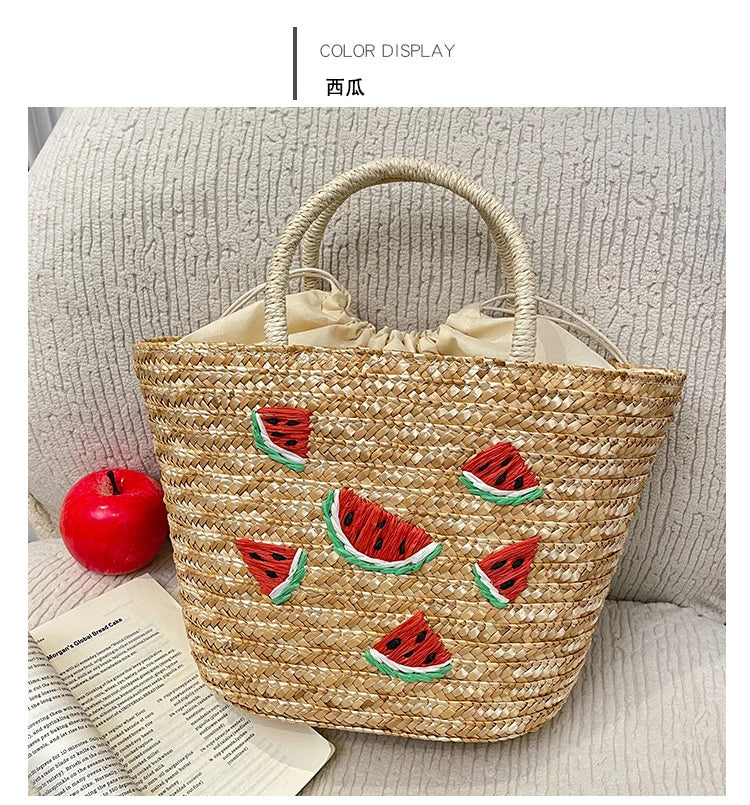 Casual Sweet Tote Bags | Perfect Straw Embroidery Shoulder Bag