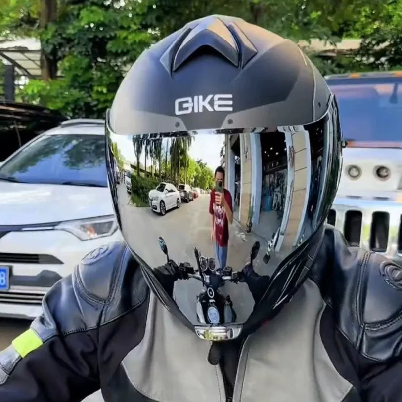 Universal Ghost Face Helmet | Silver Plated Day Night Visors