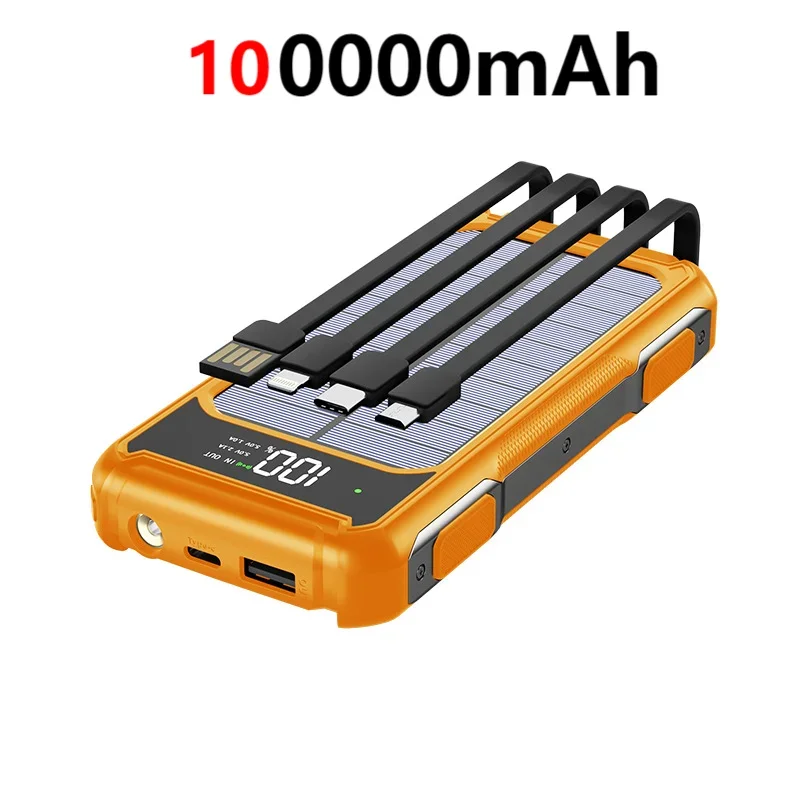200000mAh Solar Emergency Power Bank | 4 in 1 Charging Solution