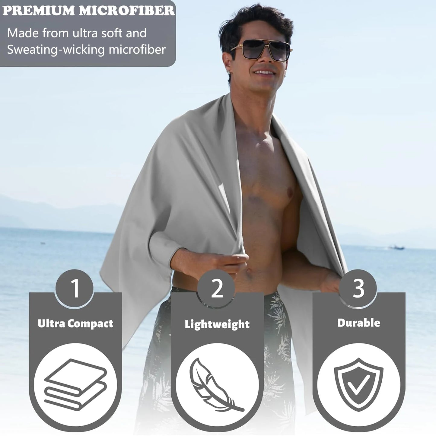 Quick-Drying Microfiber Camping Towel | Super Absorbent Travel Towel